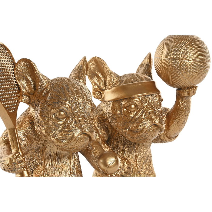 Home ESPRIT Figurine Décorative Chien Dorée (2 Unités) Home ESPRIT Figurine Décorative Chien Dorée (2 Unités)