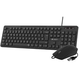 clavier et souris Subblim SUBKBC-CSSK01 Noir QWERTY