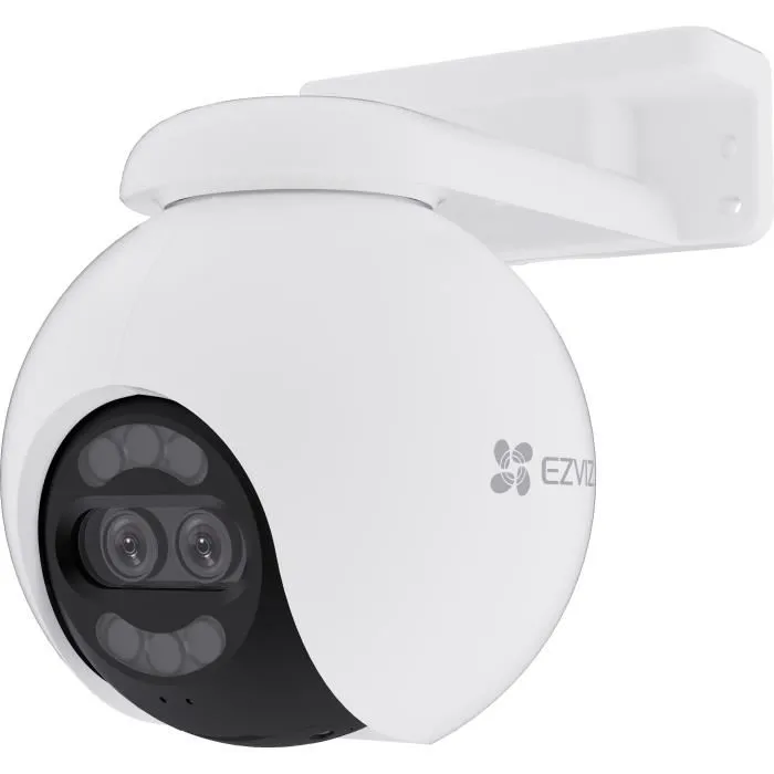EZVIZ Caméra motorisée de sécurité extérieure H80x Dual, 4K, Vision nocturne couleur, Audio bidirectionnel, Détection IA, WiFi