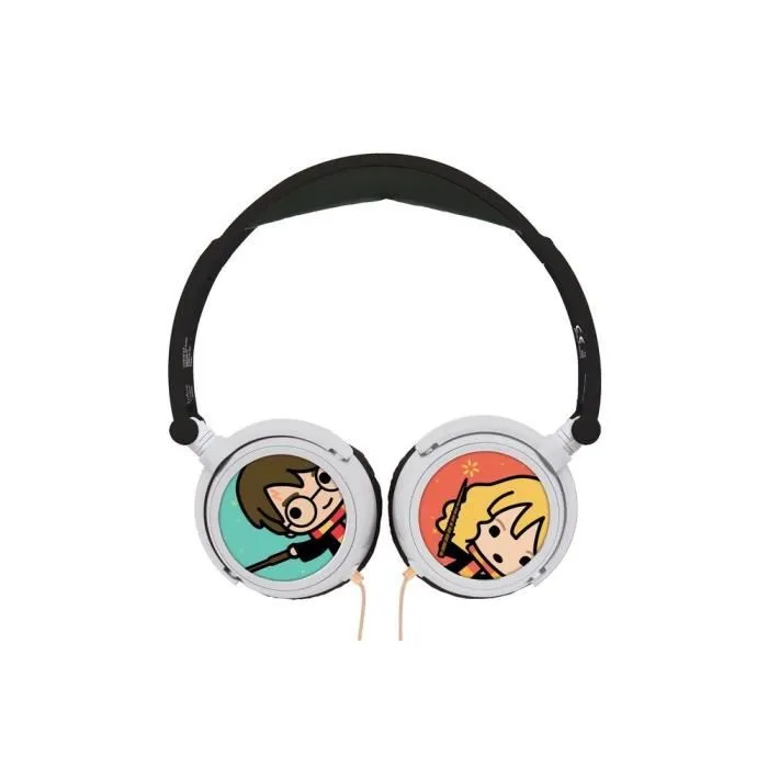 Lexibook Casque audio filaire pour enfants Harry Potter - Pliable - Réglable - Compatible lecteurs audio/vidéo jack - Limiteur de volume intégré (85 dB)
