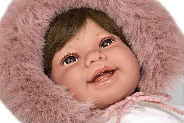 Muñecas Arias Zoe - Poupée poids Elegance, 45 cm, rose avec manoplas, âge 3 ans et plus, langues : espagnol Muñecas Arias Zoe - Poupée poids Elegance, 45 cm, rose avec manoplas, âge 3 ans et plus, langues : espagnol