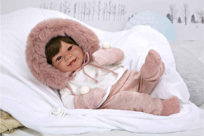 Muñecas Arias Zoe - Poupée poids Elegance, 45 cm, rose avec manoplas, âge 3 ans et plus, langues : espagnol Muñecas Arias Zoe - Poupée poids Elegance, 45 cm, rose avec manoplas, âge 3 ans et plus, langues : espagnol