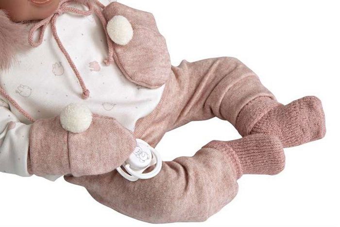 Muñecas Arias Zoe - Poupée poids Elegance, 45 cm, rose avec manoplas, âge 3 ans et plus, langues : espagnol Muñecas Arias Zoe - Poupée poids Elegance, 45 cm, rose avec manoplas, âge 3 ans et plus, langues : espagnol