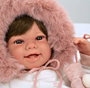 Muñecas Arias Zoe - Poupée poids Elegance, 45 cm, rose avec manoplas, âge 3 ans et plus, langues : espagnol