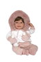 Muñecas Arias Zoe - Poupée poids Elegance, 45 cm, rose avec manoplas, âge 3 ans et plus, langues : espagnol