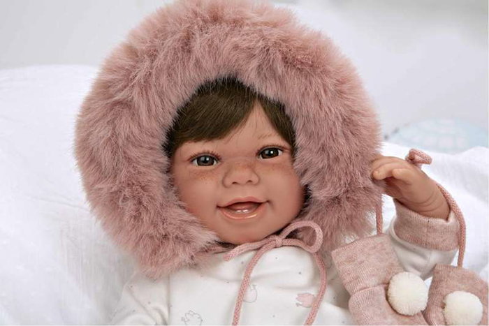 Muñecas Arias Zoe - Poupée poids Elegance, 45 cm, rose avec manoplas, âge 3 ans et plus, langues : espagnol Muñecas Arias Zoe - Poupée poids Elegance, 45 cm, rose avec manoplas, âge 3 ans et plus, langues : espagnol