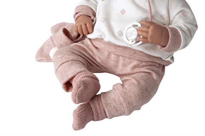 Muñecas Arias Zoe - Poupée poids Elegance, 45 cm, rose avec manoplas, âge 3 ans et plus, langues : espagnol Muñecas Arias Zoe - Poupée poids Elegance, 45 cm, rose avec manoplas, âge 3 ans et plus, langues : espagnol