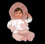 Muñecas Arias Zoe - Poupée poids Elegance, 45 cm, rose avec manoplas, âge 3 ans et plus, langues : espagnol