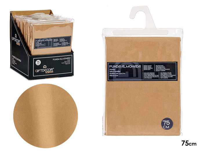 Giftdecor Housse de Coussin 70x45 cm Beige en Polyester (Set de 24) Giftdecor Housse de Coussin 70x45 cm Beige en Polyester (Set de 24)