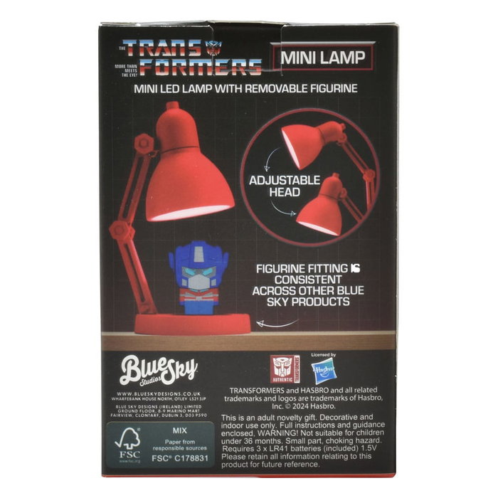 Transformers lampe LED mini avec figurine 10 cm