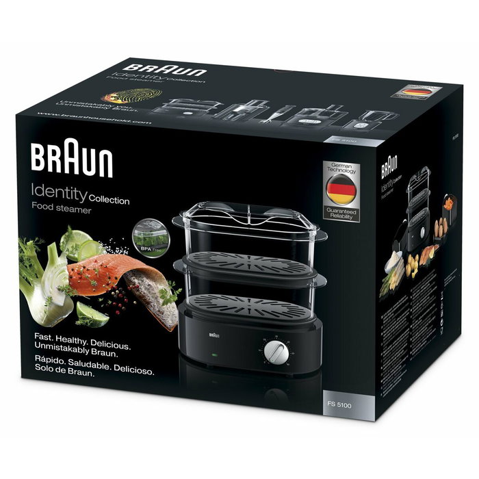 Braun Cuiseur Vapeur FS 5100 Noir 850W Braun Cuiseur Vapeur FS 5100 Noir 850W