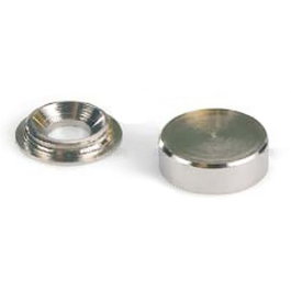 HERRAJES ALK Embellecedor lisse nickelé Ø16 mm (Pack de 100)