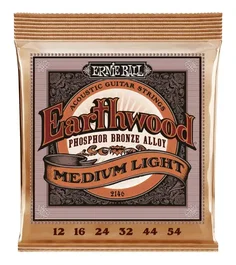 ERNIEBALL Jeu de cordes Earthwood 92/8 Phosphor Bronze Medium Light 12-54