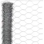 Nature - Grillage hexagonal galvanisé Metalex - 1 m x 25 m - Épaisseur 25 mm - Gris - Pour clôture et protection