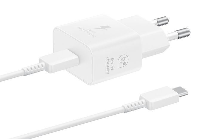 Samsung Adaptateur Secteur USB-C Charge Rapide 25W avec Câble, Technologie GaN, Compatible Galaxy et Tablettes