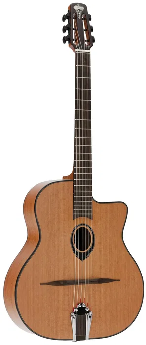 LAG SL-100 Guitare Acoustique Gypsy Swing Natural - Table cèdre rouge massif, caoba, satiné