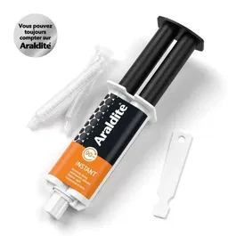 Cyanolit Araldite Instant 90 sec - Colle époxy bi-composant ultra-rapide - Haute résistance multi-matériaux (métal, bois, plastique) - 24 ml