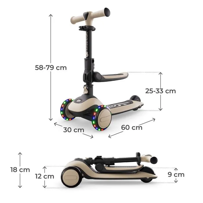 Kinderkraft HALLEY 2 Trottinette 2-en-1 Beige