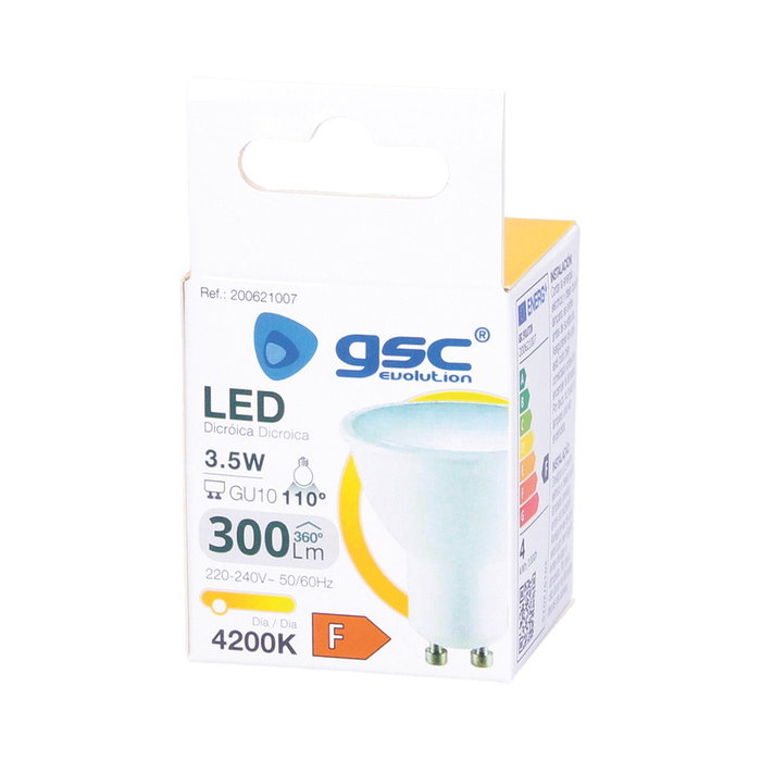 GSC Evolution Ampoule LED dicroïque 3,5W GU10 4200K GSC Evolution Ampoule LED dicroïque 3,5W GU10 4200K