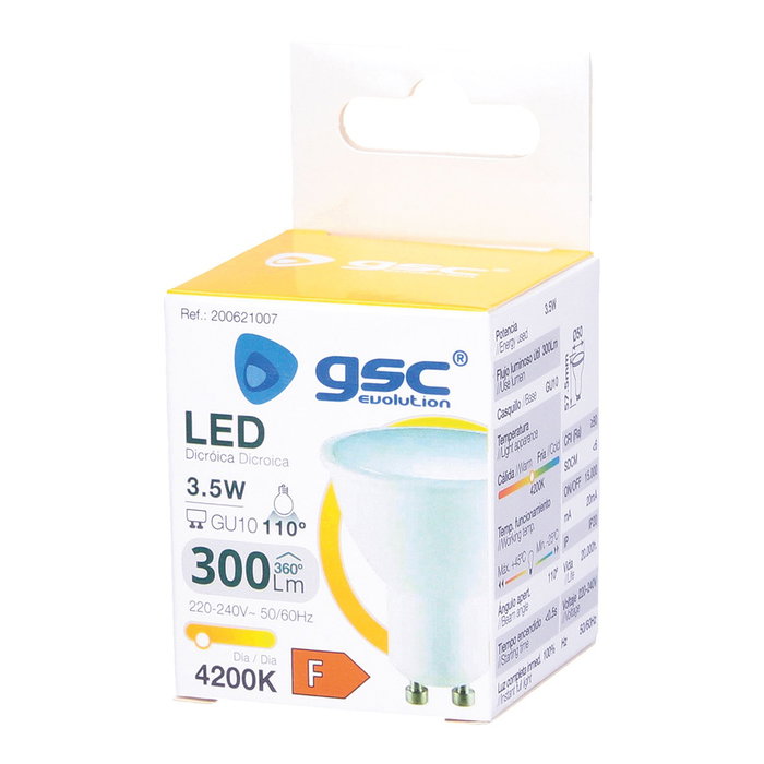 GSC Evolution Ampoule LED dicroïque 3,5W GU10 4200K GSC Evolution Ampoule LED dicroïque 3,5W GU10 4200K