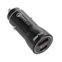 Elbe CARG-2515-QC Chargeur allume-cigare double USB + Type-C avec Power Delivery et Quick Charge 3.0 20W Noir