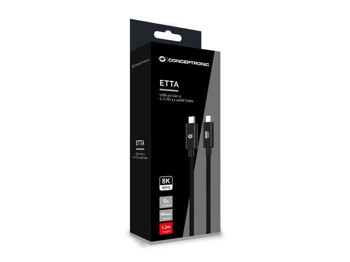 Conceptronic ETTA04B12 Câble USB Mâle-Mâle 1.2m Noir Non Blindé Conceptronic ETTA04B12 Câble USB Mâle-Mâle 1.2m Noir Non Blindé
