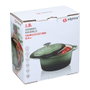 Alpina Casserole en fonte émaillée verte 3,8 L Ø24 x 11,8 cm