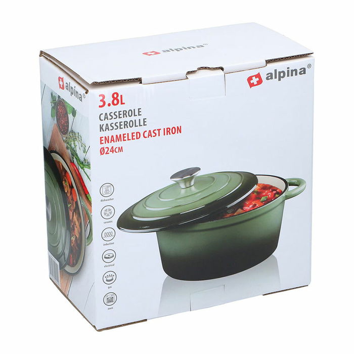 Casserole Alpina Vert 3,8 L