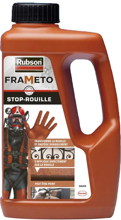 Rubson Frameto Bidon Anti-Rouille Prêt à l'Emploi, Traitement et Revêtement Protecteur pour Métaux Ferreux, 1 Litre