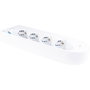 Rev NoLook Bloc multiprise blanc 4=8, avec interrupteur, 1,4 m