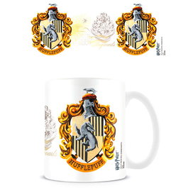 PYRAMID Tasse Harry Potter Maison Poufsouffle (Hufflepuff) en Céramique - 325 ml - 12x9x10,5 cm