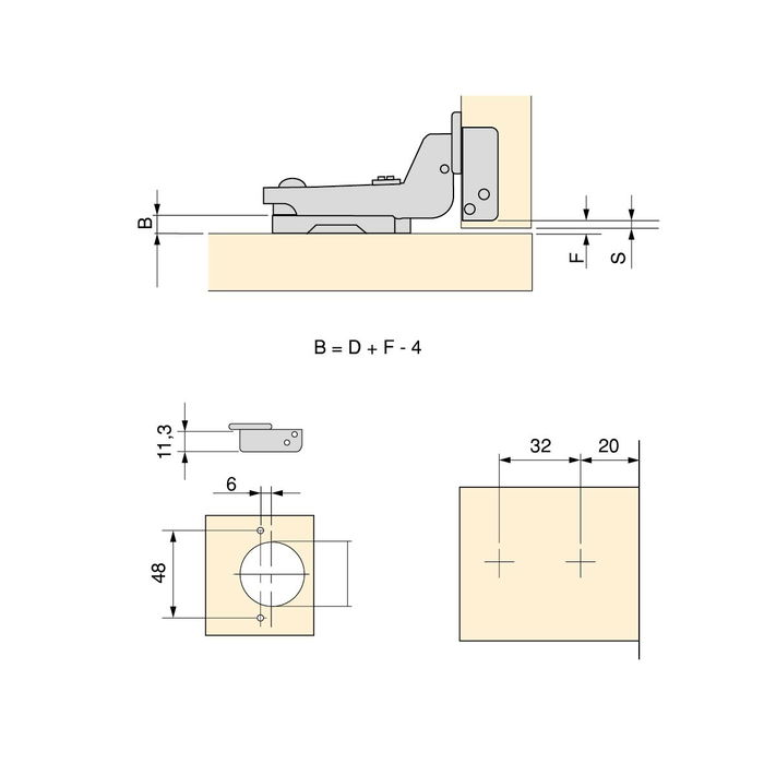 Emuca Lot de 20 charnières super coudées X91 à fermeture amortie avec embases droite à visser, Hauteur 1, Acier, Nickelé Emuca Lot de 20 charnières super coudées X91 à fermeture amortie avec embases droite à visser, Hauteur 1, Acier, Nickelé