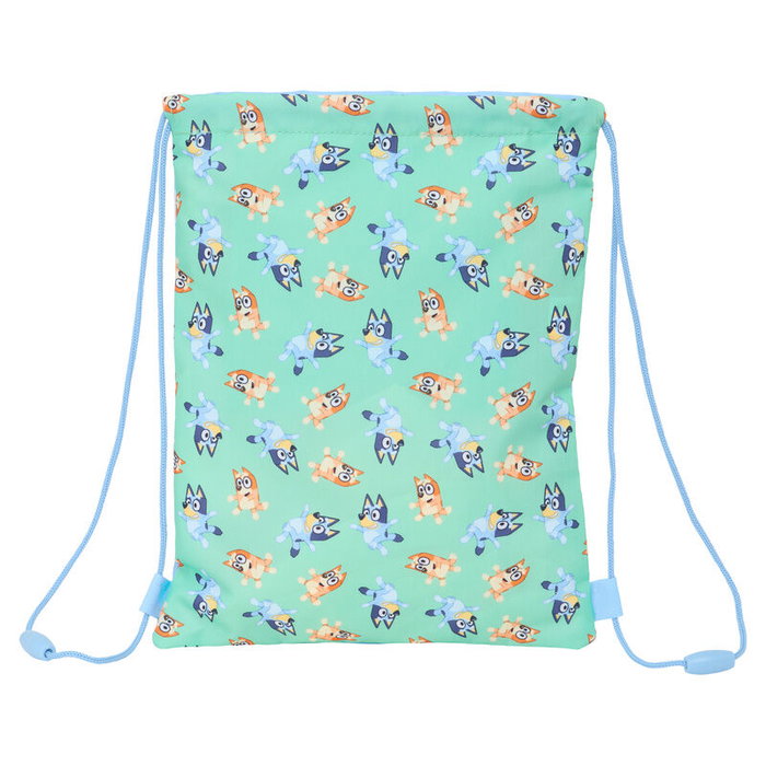 Safta Sac à dos serré par des ficelles Bluey Sisters Vert 26x34x1 cm