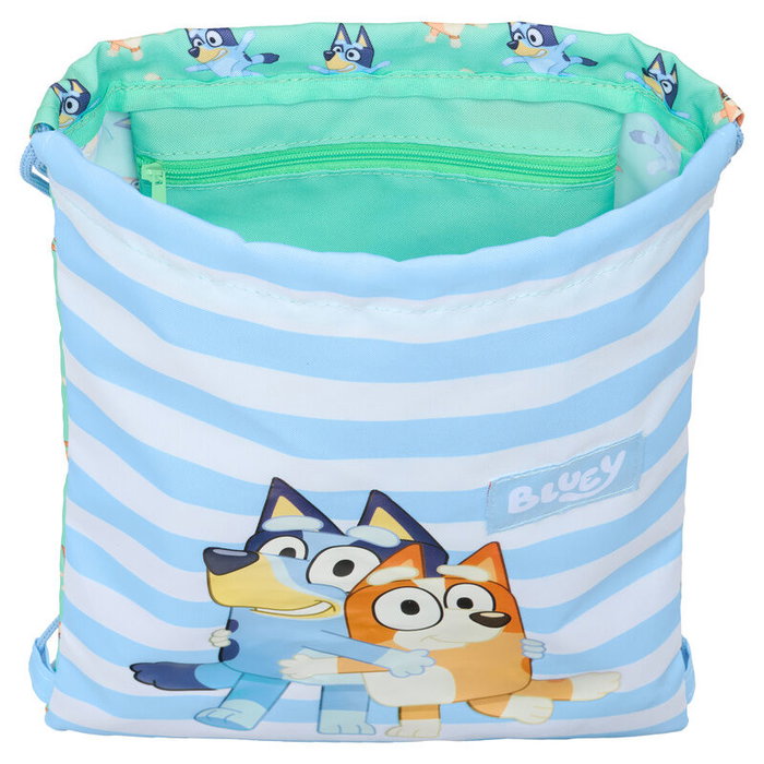 Safta Sac à dos serré par des ficelles Bluey Sisters Vert 26x34x1 cm