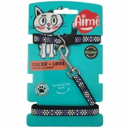 Aimé Kit collier & Laisse - Réfléchissant Violet pour Chat