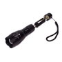Hofftech Linterna tactique LED 5W superbeam, aluminium, zoom 2000, 3 piles AAA, IP44, noir