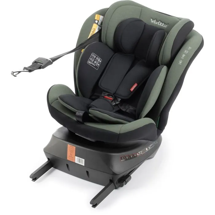 Babyauto Sigma iFix Vivitta Siège Auto Groupe 0/1/2/3 Pivotant 360° (40-150 cm) Isofix + Top Tether Inclinable Vert