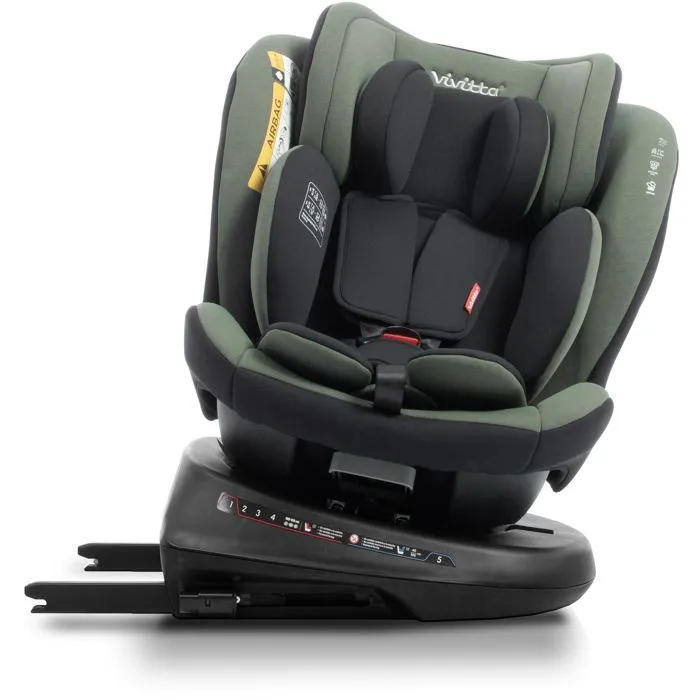 Babyauto Sigma iFix Vivitta Siège Auto Groupe 0/1/2/3 Pivotant 360° (40-150 cm) Isofix + Top Tether Inclinable Vert