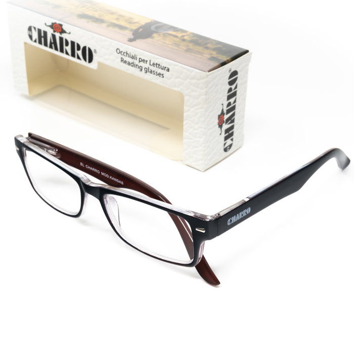 EL CHARRO Lunettes de lecture Kansas Bleu foncé/Rouge +3,5