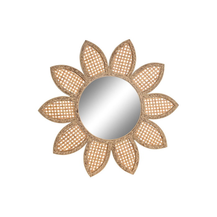 Miroir mural DKD Home Decor Marron Naturel soleil Tropical 60 x 2 x 60 cm Miroir mural DKD Home Decor Marron Naturel soleil Tropical 60 x 2 x 60 cm