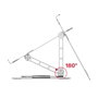 Unitek Support Pliable et Réglable pour Portable OT180SL01 Aluminium
