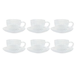 Ensemble de tasses à café Home ESPRIT Transparent 240 ml
