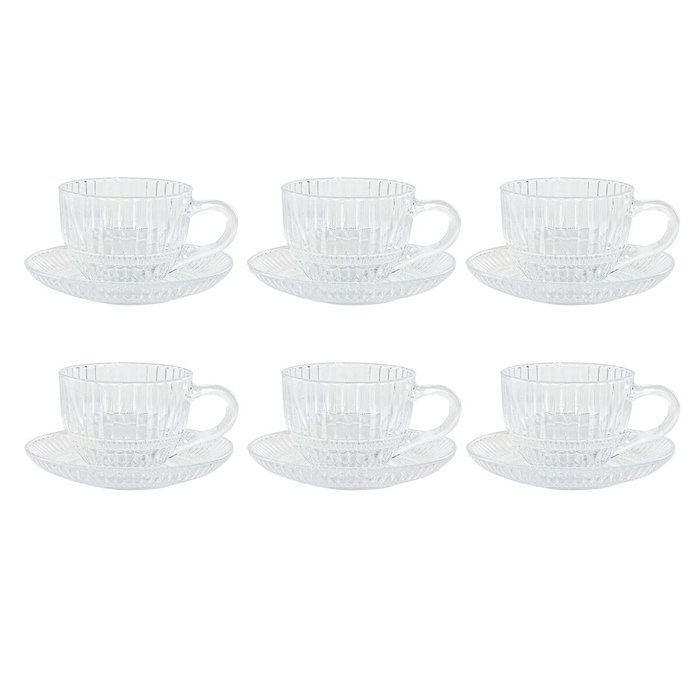 Ensemble de tasses à café Home ESPRIT Transparent 240 ml Ensemble de tasses à café Home ESPRIT Transparent 240 ml