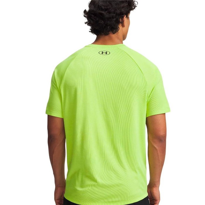 T-shirt à manches courtes homme Under Armour Tech Textured Vert citron 14 ans