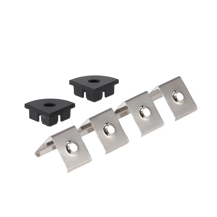 Greenice Profilé Aluminium Noir pour Bande LED Installation d'Angle Difuseur Opal 2M