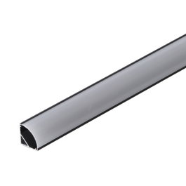 Greenice Profilé en aluminium noir pour ruban LED, installation en angle, diffuseur opale, 2 mètres