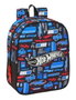 Safta Mochila Guarderia Adapt.Carro Hot Wheels 22x27x10 cm, Sac à dos maternelle adapté aux poussettes, Dimensions 22 x 27 x 10 cm