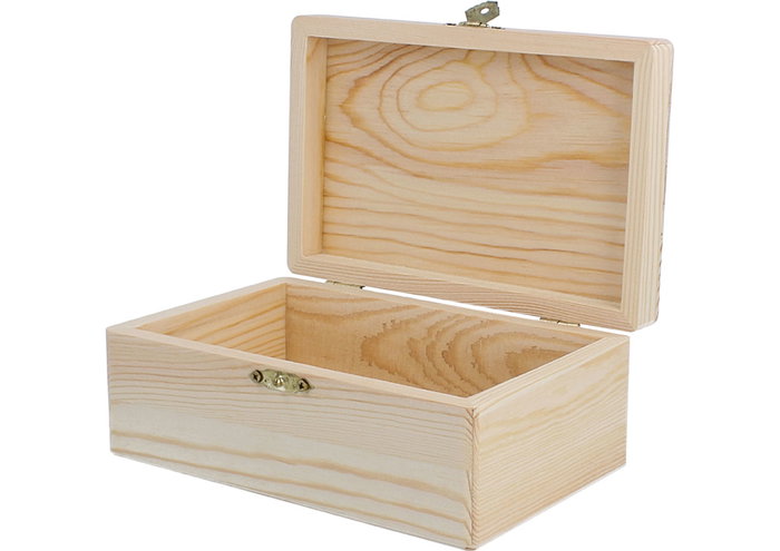 Innspiro Boîte rectangulaire en pin massif 15 x 11 x 3,5 cm
