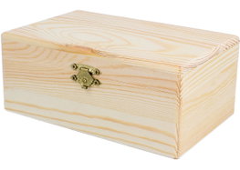 Innspiro Boîte rectangulaire en pin massif 15 x 11 x 3,5 cm