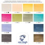 Van Gogh Coffret d'aquarelles aux tons doux avec 12 demi-godets